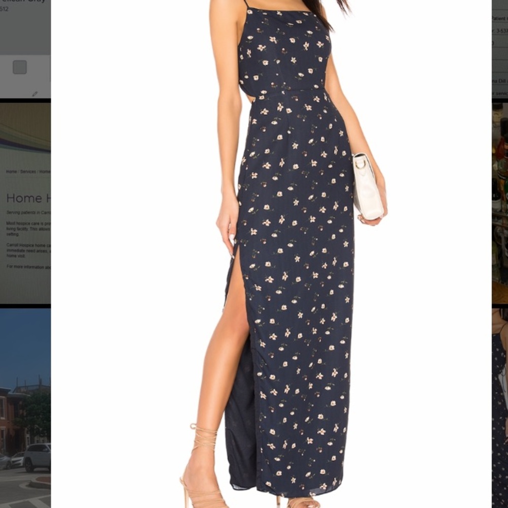 Super down revolve Beth maxi dress xxs